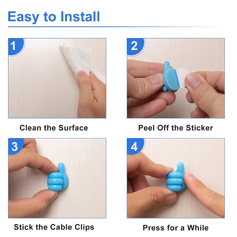 Silicone Thumbs Up Hook (12 PCS)
